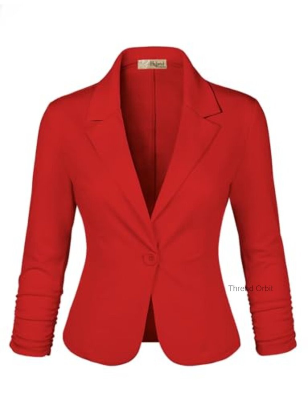 Ponte Cardigan Blazer 3/4 Sleeve Notch Collar Business Casual